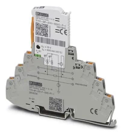 Produktfoto 1 von Phoenix Contact, Überspannungsschutz 10 kA DIN-Hutschiene TTC
