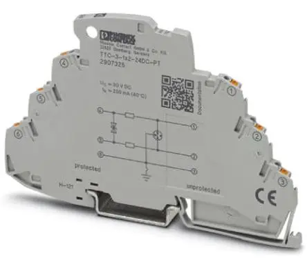 Produktfoto 1 von Phoenix Contact, Überspannungsschutz 10 kA DIN-Hutschiene TTC