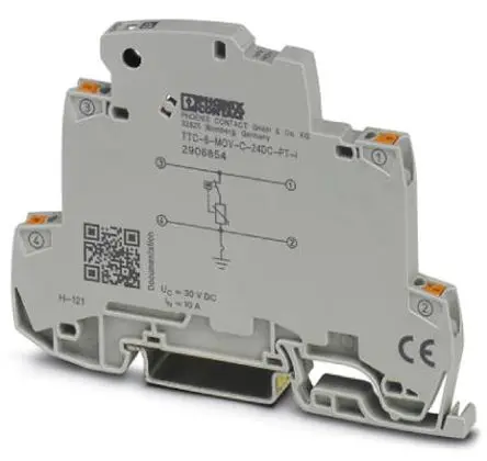 Produktfoto 1 von Phoenix Contact, Überspannungsschutz 2 kA DIN-Hutschiene TTC
