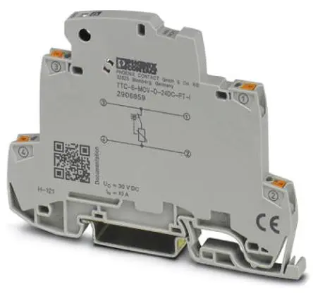 Produktfoto 1 von Phoenix Contact, Überspannungsschutz 2 kA DIN-Hutschiene TTC