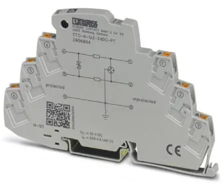 Produktfoto 1 von Phoenix Contact, Überspannungsschutz 10 kA DIN-Hutschiene TTC