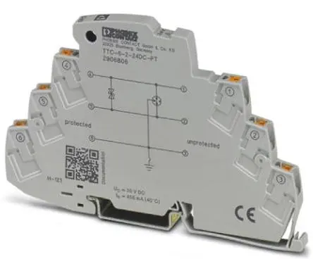 Produktfoto 1 von Phoenix Contact, Überspannungsschutz 10 kA DIN-Hutschiene TTC