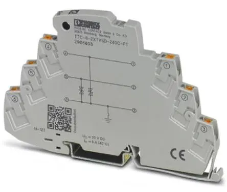 Produktfoto 1 von Phoenix Contact, Überspannungsschutz 1 kA DIN-Hutschiene TTC
