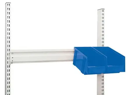 Produktfoto 1 von Treston Behälterschiene, Epoxidpulverbeschichteter Stahl, 50kg max., 1493mm breit, 100 mm hoch, 52 mm tief
