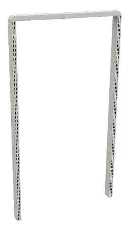 Produktfoto 1 von Treston Werkbank Rasterröhren, Stahl, Grau, 1.35 m x 30mm, 60 mm
