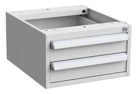 Produktfoto 1 von Treston 2 Stahl Schubladeneinheit, Kleinteilemagazin Grau, 260 mm x 450mm x 520 mm