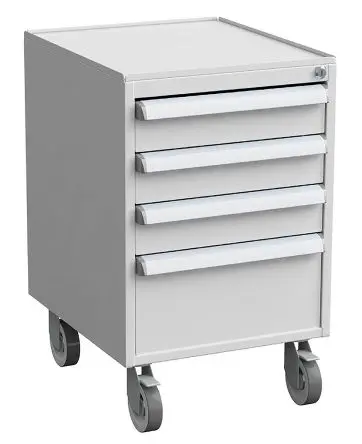 Produktfoto 1 von Treston 3 Stahl Schubladeneinheit, Kleinteilemagazin Grau, 800 mm x 450mm x 520 mm