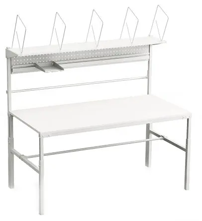 Produktfoto 1 von Treston TPB918 Werkbank mit Ablage Stahl Werkbank Einstellbare Höhe L. 900 mm B. 1800mm H. 1550 mm, Traglast 300kg