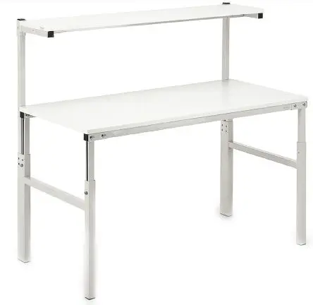 Produktfoto 1 von Treston TPH718 ESD ESD-Werkbank mit Ablage  Höhe einstellbar L. 700mm B. 1800mm H. 650 → 900 mm, 1080 →
