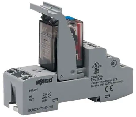 Produktfoto 1 von WAGO Interface Relais 24V dc, 4-poliger Schließer DIN-Hutschiene