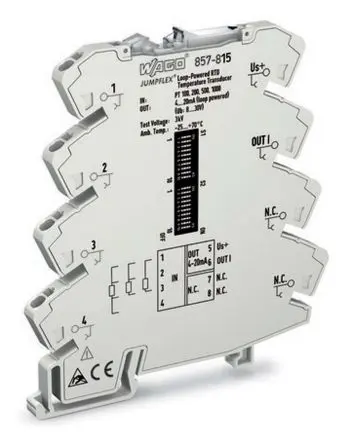 Produktfoto 1 von WAGO Serie Jumpflex Signalwandler 30V, Widerstands-Temperaturfühler (RTD) -200 → +850 °C EIN / Strom 4 → 20 mA AUS