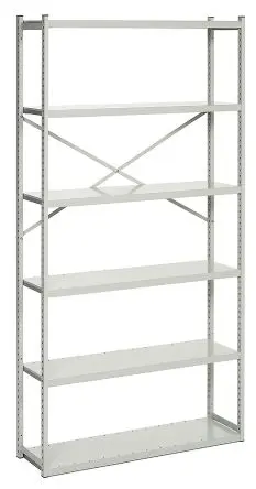 Produktfoto 1 von Treston Regaleinheit, 6 Regale, Stahl, Grau, 2000 mm x 1000mm, 400 mm, 1000 kg Last