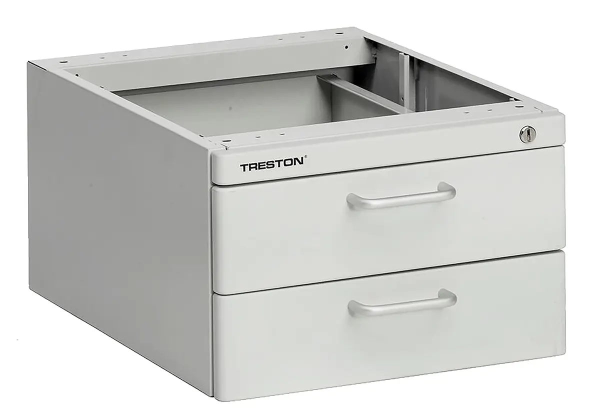 Produktfoto 1 von Treston 2 Stahl Schubladeneinheit, Kleinteilemagazin Grau, 245 mm x 370 mm x 460 mm