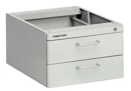Produktfoto 1 von Treston 2 Stahl Schubladeneinheit, Kleinteilemagazin Grau, 245 mm x 370mm x 460 mm