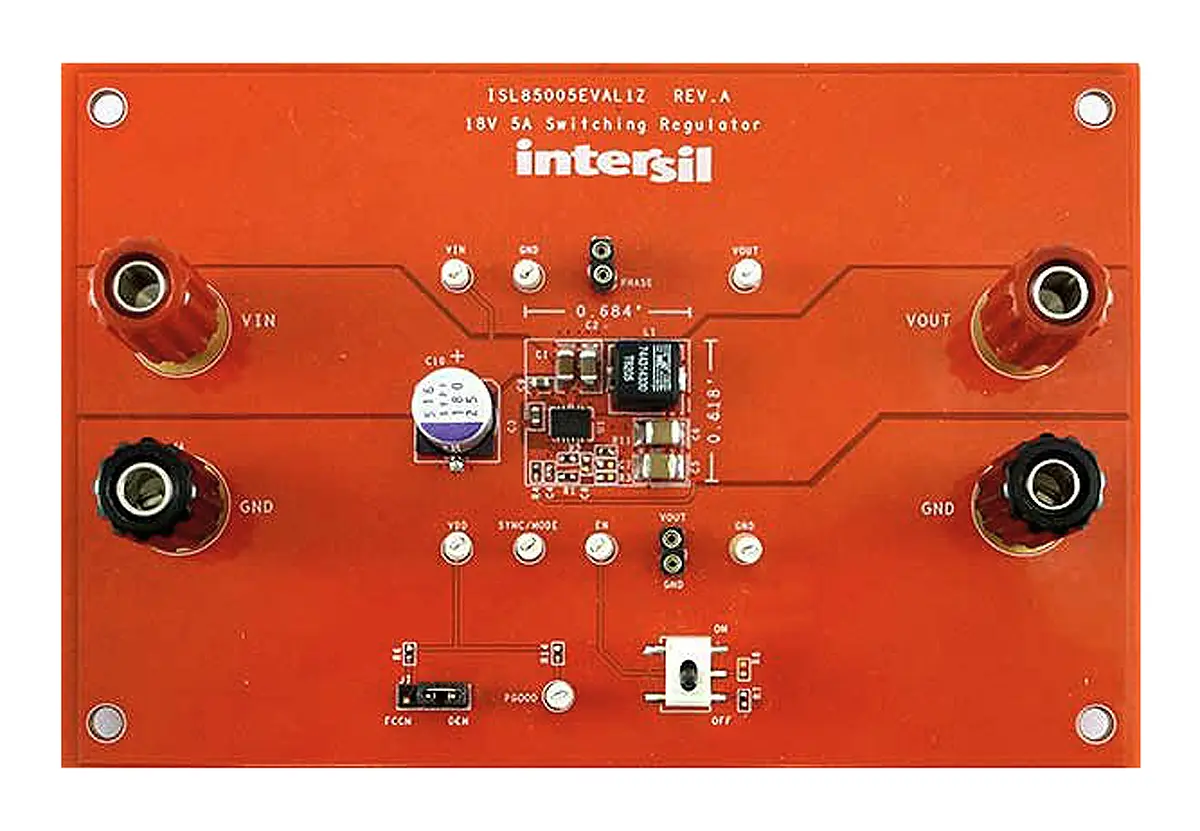 Produktfoto 1 von Renesas Electronics ISL85005 Evaluierungsplatine, Evaluierungsplatine Abwärtsregler, für ISL85005FRZ Abwärtsregler