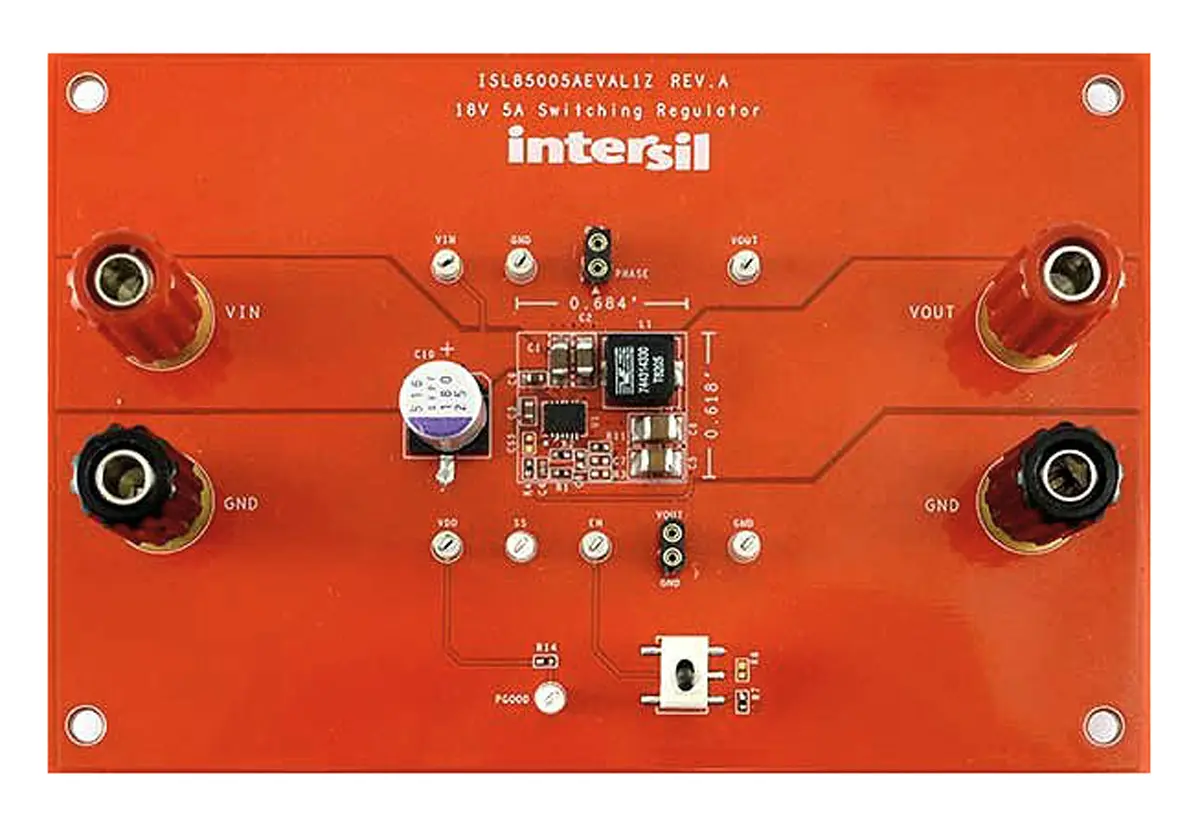 Produktfoto 1 von Renesas Electronics ISL85005A Evaluierungsplatine, Evaluierungsplatine Abwärtsregler, für ISL85005AFRZ Abwärtsregler