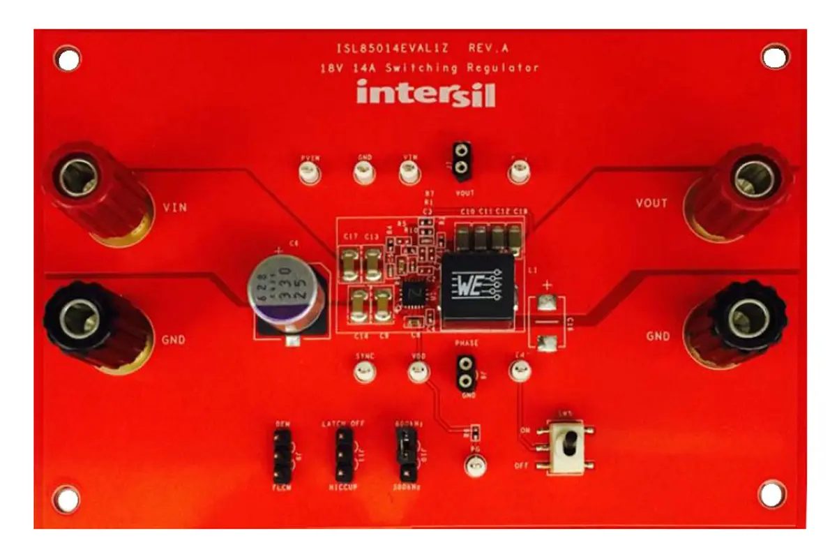Produktfoto 1 von Renesas Electronics ISL85014 Evaluierungsplatine, Evaluierungsplatine Abwärtsregler