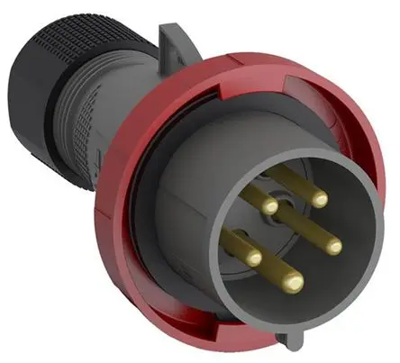 Produktfoto 1 von Amphenol Industrial Easy & Safe Leistungssteckverbinder Rot 3P+N+PE, 415V, Kabel Gerade IP67 32A