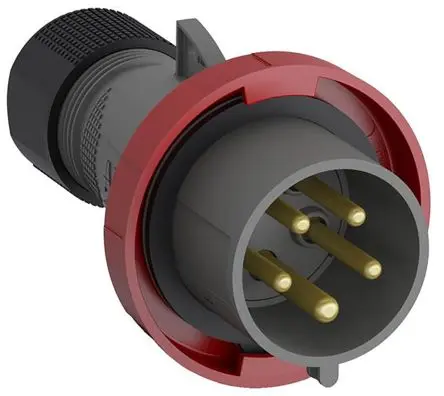 Produktfoto 1 von Amphenol Industrial Easy & Safe Leistungssteckverbinder Rot 3P+N+PE, 415V, Kabel Gerade IP67 16A