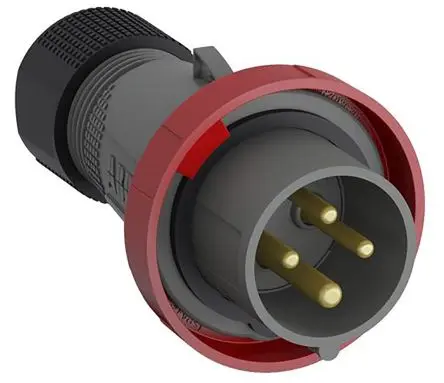 Produktfoto 1 von Amphenol Industrial Easy & Safe Leistungssteckverbinder Rot 3P+PE, 415V, Kabel Gerade IP67 16A