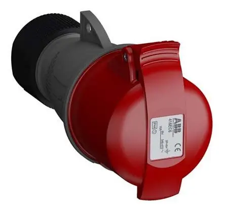 Produktfoto 1 von Amphenol Industrial Easy & Safe Leistungssteckverbinder Rot, 415V 3P+N+PE / 16A, Kabel IP44