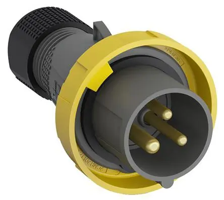 Produktfoto 1 von Amphenol Industrial Easy & Safe Leistungssteckverbinder Gelb 2P+PE, 110V, Kabel Gerade IP67 16A