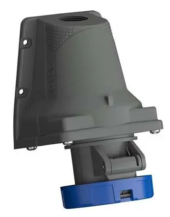 Produktfoto 1 von Amphenol Industrial Easy & Safe Leistungssteckverbinder Blau, 230V 2P+PE / 16A, Wand IP67