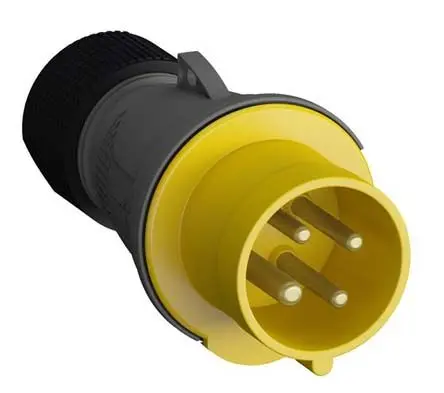 Produktfoto 1 von Amphenol Industrial Easy & Safe Leistungssteckverbinder Gelb 3P+PE, 110V, Kabel Gerade IP44 16A