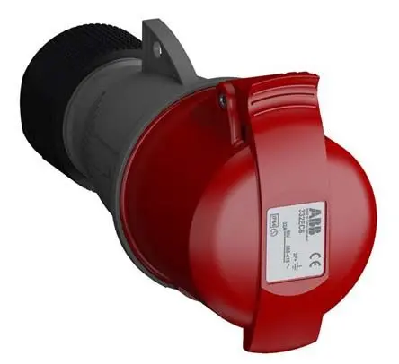 Produktfoto 1 von Amphenol Industrial Easy & Safe Leistungssteckverbinder Rot, 415V 3P+PE / 32A, Kabel IP44