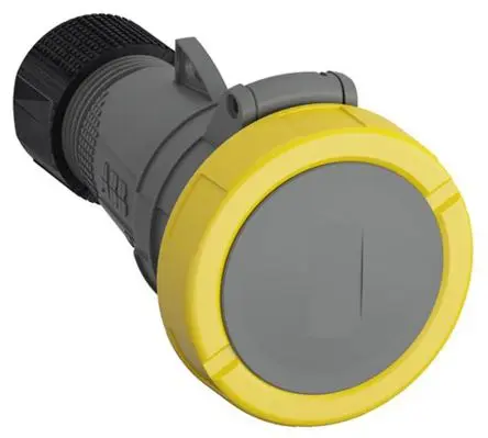 Produktfoto 1 von Amphenol Industrial Easy & Safe Leistungssteckverbinder Gelb, 110V 2P+PE / 16A, Kabel IP67