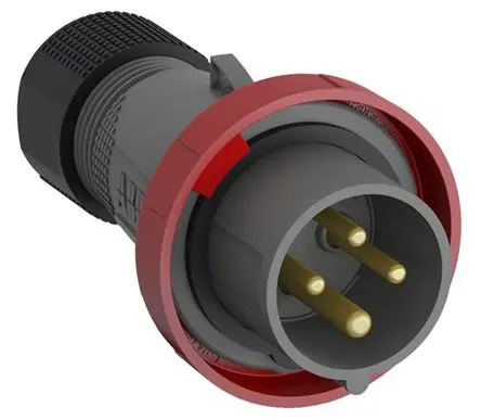 Produktfoto 1 von Amphenol Industrial Easy & Safe Leistungssteckverbinder Rot 3P+PE, 415V, Kabel Gerade IP67 32A