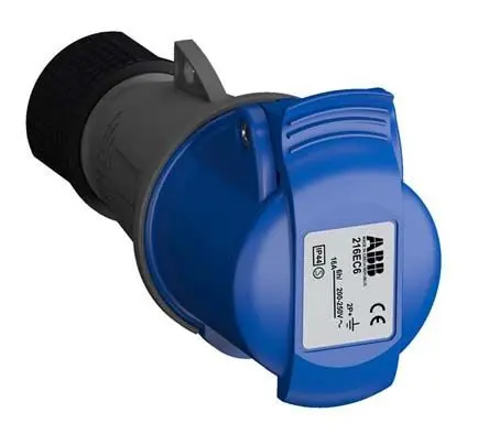 Produktfoto 1 von Amphenol Industrial Easy & Safe Leistungssteckverbinder Blau, 230V 2P+PE / 16A, Kabel IP44