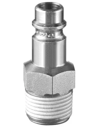Produktfoto 1 von PREVOST Stecker für pneumatische Schnellkupplung, Behandelter Stahl 3/8 in Stecker, BSP