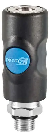 Produktfoto 1 von PREVOST Sicherheits-Schnellkupplung, Verbundwerkstoff 1/4 in Stecker, BSP