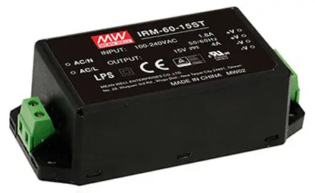 MEAN WELL Schaltnetzteil, 15V dc / 4A 60W 85 → 264V ac Gekapselt, Gehäusemontage