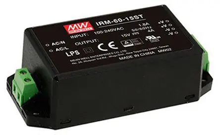 Produktfoto 1 von MEAN WELL IRM Schaltnetzteil 1 15V dc 60 W, Fahrgestell 264V ac