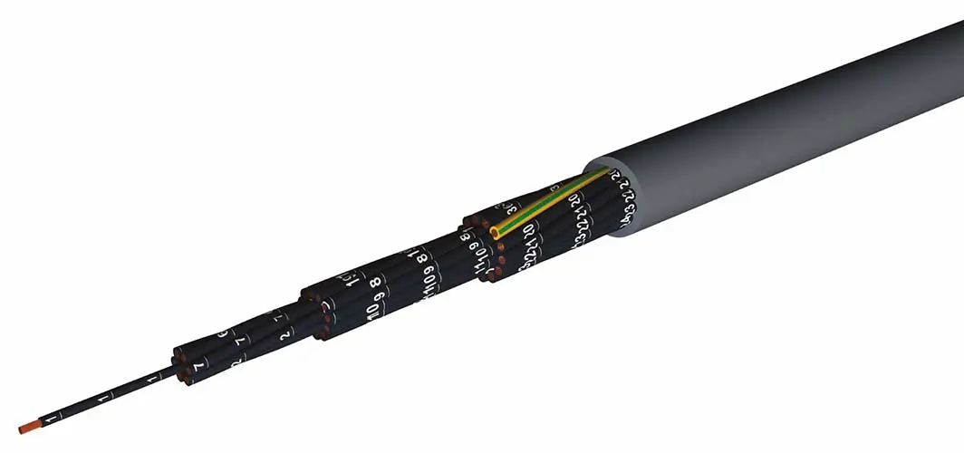 AXINDUS CAELIFLEX Steuerkabel, 3-adrig 1.5 mm² 15 AWG Grau Ungeschirmt, 100 m, Polyvinylchlorid