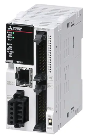 Produktfoto 1 von Mitsubishi MELSEC iQ-F SPS CPU, 16 Eing. Analog Ausg.Typ Analog Eing.Typ für FX5-Erweiterungsadapter,