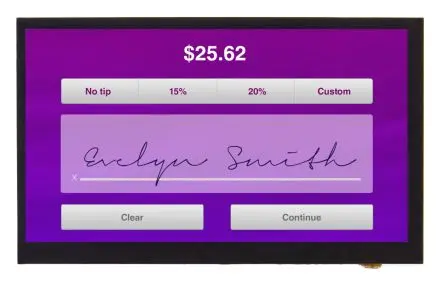 Produktfoto 1 von Displaytech Farb-LCD 7 Zoll LVDS Touchscreen Ohmsch, 1024 x 600 Pixel, 154 x 86 mm LCD