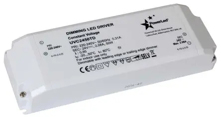 Produktfoto 1 von PowerLED LED-Treiber, 50 W 220V ac, 240 V ac LED-Treiber 2.08A, Ausgang 24V