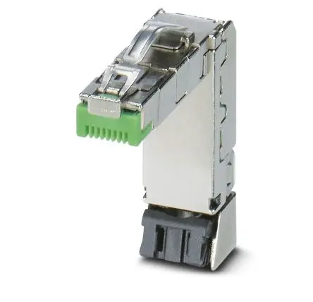 Produktfoto 1 von Phoenix Contact CUC-IND-C1ZNI-T/R4IE8 Stecker Cat.5 RJ45-Steckverbinder, 1-Port 8-polig Abgeschirmt Kabel gewinkelt
