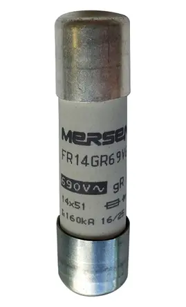 Produktfoto 1 von Mersen Protistor Patronensicherung FF / 16 A 14 x 51 mm 700 V ac Keramik gR