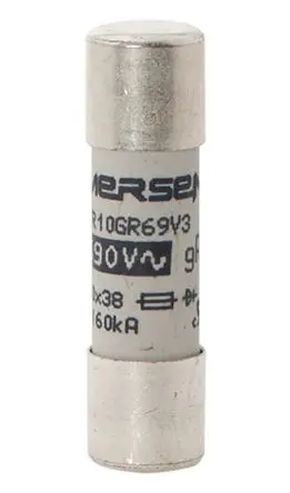 Produktfoto 1 von Mersen Protistor Patronensicherung FF / 8A 10 x 38 mm 690 V ac, 700 V ac, 500V dc Keramikrohr gR