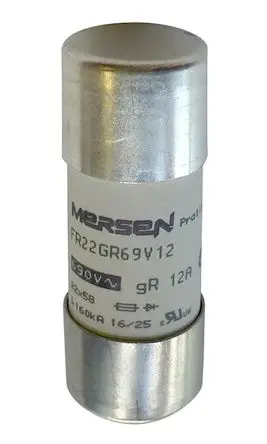 Produktfoto 1 von Mersen Protistor Patronensicherung FF / 63A 22 x 58 mm 700V ac Keramik gR