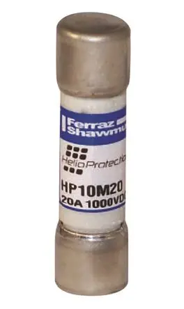 Produktfoto 1 von Mersen HP10M Patronensicherung gPV / 20A 10 x 38 mm 1kV dc Glas Melamin gPV