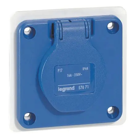 Produktfoto 1 von Legrand P17 Leistungssteckverbinder Blau, 230V 2P+PE / 16A IP44