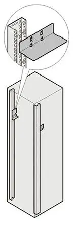 Produktfoto 1 von nVent SCHROFF Gleitschiene, Stahl, 15kg max., 60 mm hoch, 75 mm tief