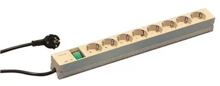 Produktfoto 1 von nVent SCHROFF Typ F Steckdosenleiste 16A, 230V