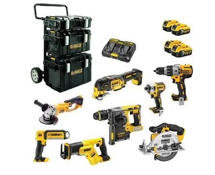 Produktfoto 1 von DeWALT Schnurlos 18V Akku Werkzeugsatz 8-teilig 5 Ah Typ C - EU
