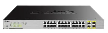 Produktfoto 1 von D-Link 26 Port Gigabit Max PoE Switch Gigabit-Switch 26-Port Unmanaged Power Over Ethernet 1000Mbit/s